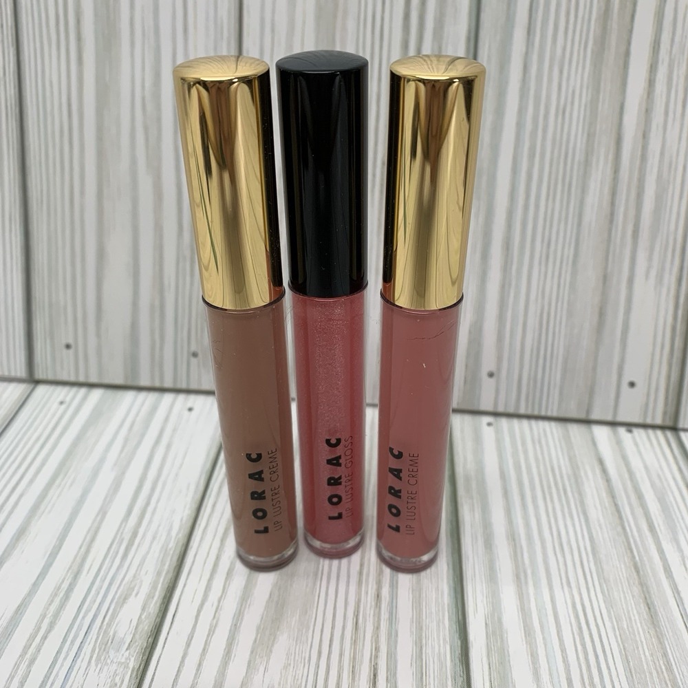 LORAC Lip Lustre Gloss TIARA ROSE LADY IN WAITING NWOB‎ Lot Of 3